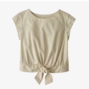 Patagonia Organic Cotton Seersucker Top - Women's Willow/Pumice Size XS